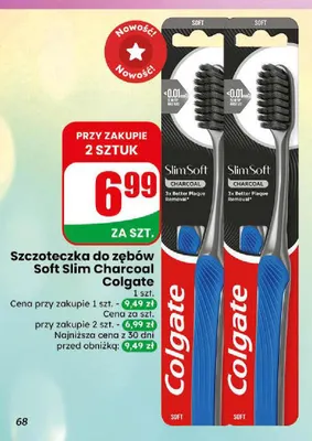 Szczoteczka do zębów Soft Slim Charcoal Colgate promocja w Dino