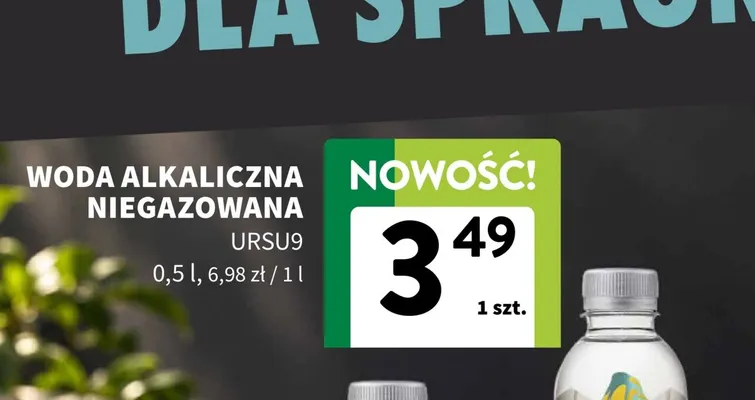 Woda niegazowana alkaliczna URSU9 promocja w Intermarche