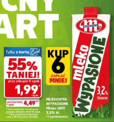Mleko UHT 3,2% tł promocja w Kaufland