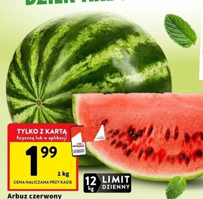 Arbuz czerwony luz promocja w Intermarche