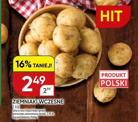 Ziemniaki wczesne polskie promocja w Chata Polska