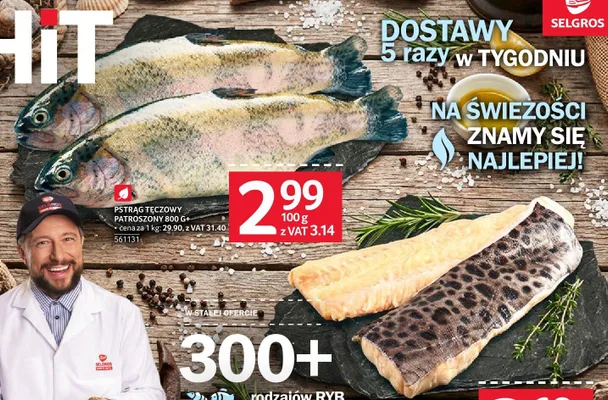 Pstrąg tęczowy patroszony 561131 promocja w Selgros
