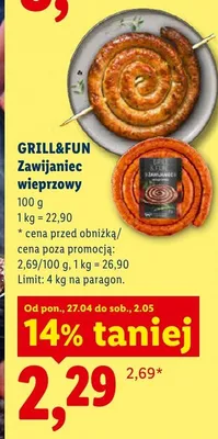 Zawijaniec wieprzowy Grill&Fun promocja w Lidl