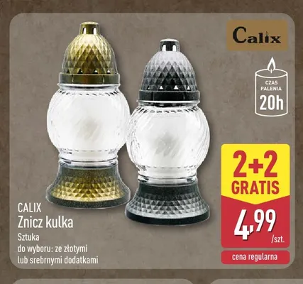 Znicz kulka Calix promocja w Aldi