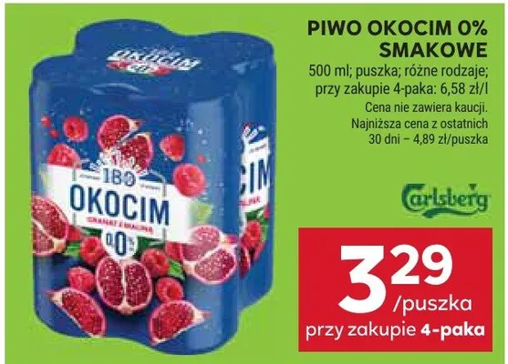 Piwo okocim 0% smakowe promocja w Stokrotka