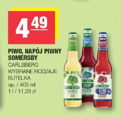 Piwo Somersby Apple promocja w SPAR