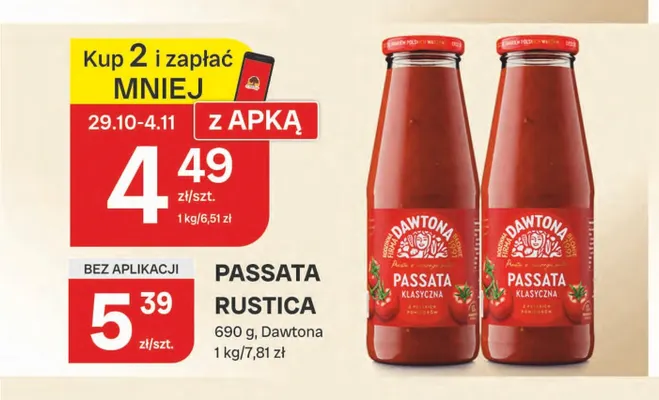 Passata Rustica Dawtona promocja w Chorten