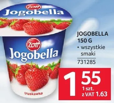 Jogurt Jogobella truskawka promocja w Selgros