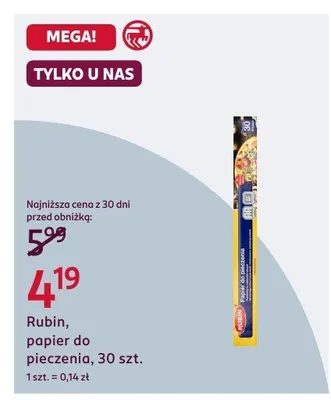 Papier do pieczenia promocja w Rossmann