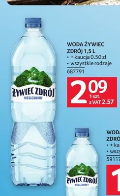 Woda źródlana Żywiec Zdrój promocja w Selgros