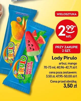 Lody Pirulo mango promocja w Żabka