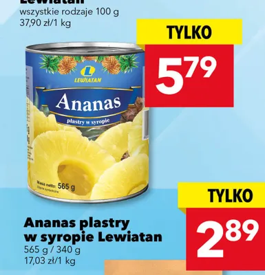 Ananas plastry w syropie Lewiatan promocja w LEWIATAN