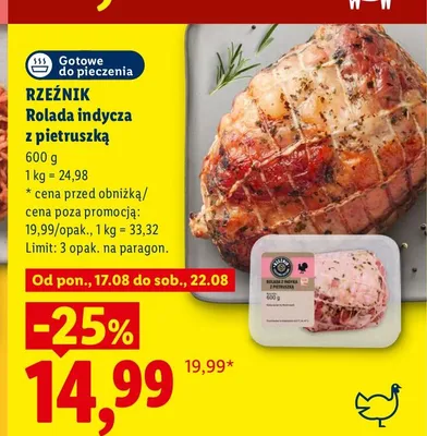 Rolada indycza z pietruszką Rzeźnik promocja w Lidl