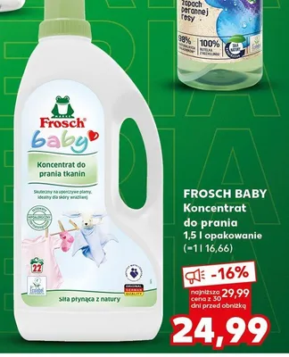 Koncentrat do prania tkanin Frosch Baby promocja w Kaufland