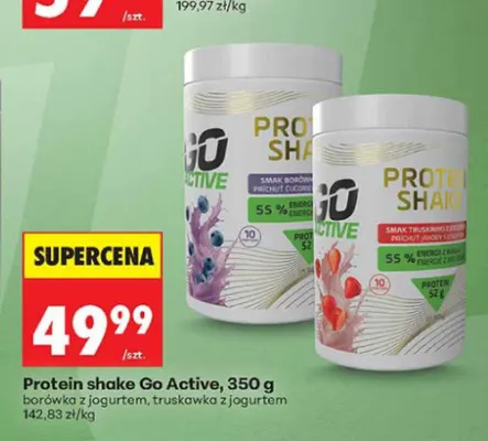 Protein shake Go Active borówka z jogurtem promocja w Biedronka