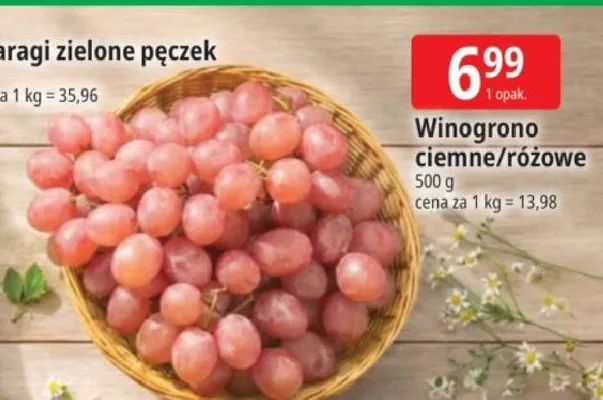 Winogrono różowe promocja w Leclerc