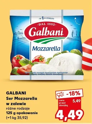 Ser Mozzarella w zalewie różne rodzaje promocja w Kaufland