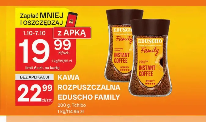 Kawa rozpuszczalna Eduscho Family promocja w Chorten