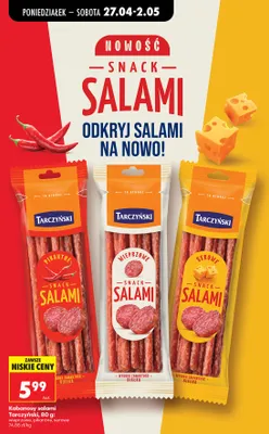 Kabanosy salami Tarczyński pikantne promocja w Biedronka