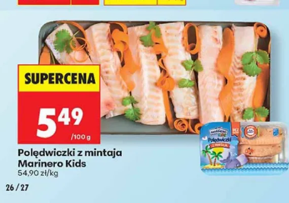 Polędwiczki z mintaja Marinero Kids promocja w Biedronka