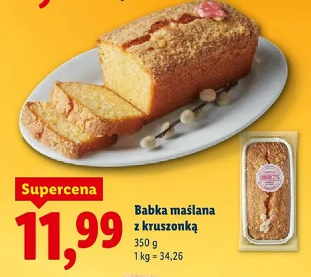 Babka maślana z kruszonką promocja w Lidl