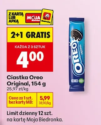 Ciastka Oreo Original promocja w Biedronka