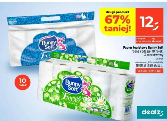 Papier toaletowy różne rodzaje 3-warstwowy promocja w Dealz