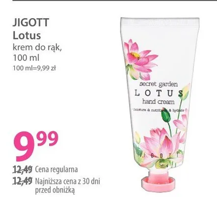 Krem JIGOTT Lotus promocja w Hebe