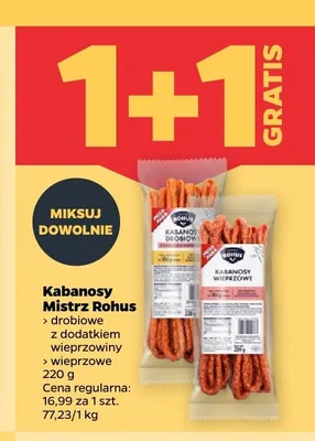 Kabanosy wieprzowe Mistrz Rohus promocja w Netto