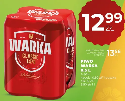 Piwo Warka promocja w Duży Ben