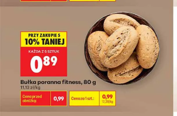 Bułka poranna fitness promocja w Biedronka