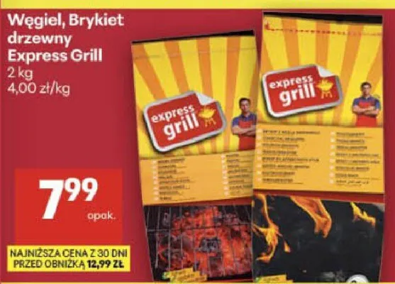 Węgiel Brykiet drzewny Express Grill promocja w Delikatesy Centrum