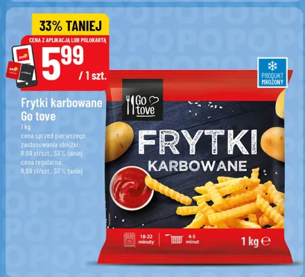 Frytki karbowane promocja w POLOmarket