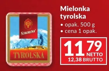 Mielonka tyrolska Sokołów promocja w Makro