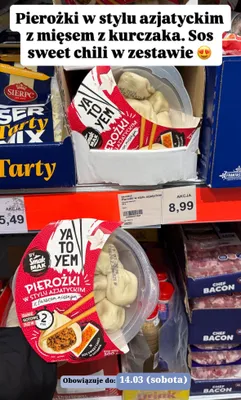 Pierożki w stylu azjatyckim z mięsem kurczaka promocja w Aldi