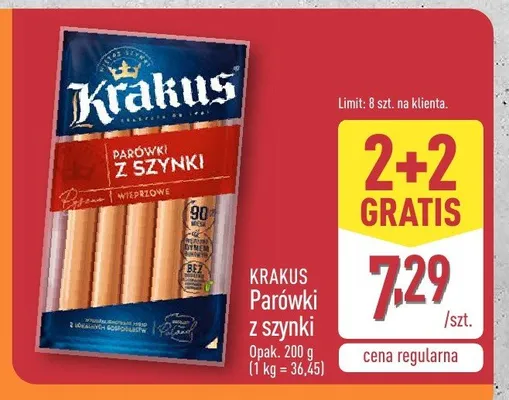 Parówki z szynki promocja w Aldi