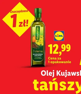 Olej Kujawski 3 ziarna promocja w Lidl