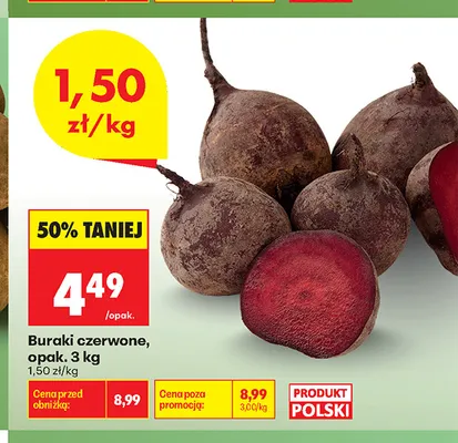 Buraki czerwone promocja w Biedronka