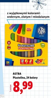 Plastelina Astra 24 kolory promocja w Lidl