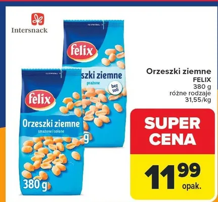 Orzeszki ziemne różne rodzaje promocja w Carrefour