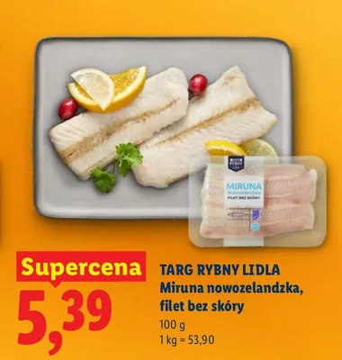 Miruna nowozelandzka, filet bez skóry promocja w Lidl