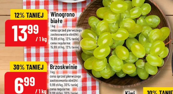Winogrono białe promocja w POLOmarket