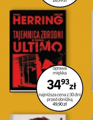Książka Tajemnica zbrodni Ultimo Herring promocja w Empik