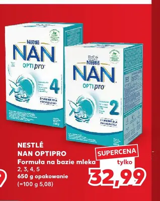 Formuła na bazie mleka NAN Optipro 2 Nestlé promocja w Kaufland