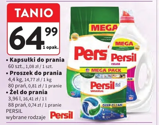 Kapsułki do prania Persil promocja w Intermarche