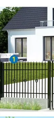 Przęsło POLBRAM Laura ocynkowane malowane proszkowo kolor czarny 200x120cm promocja w Castorama