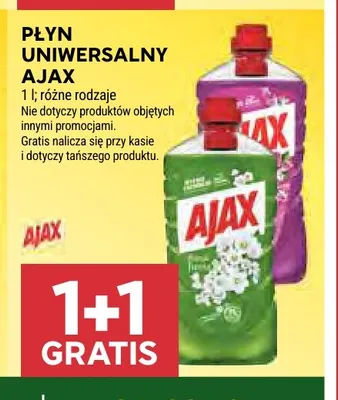 Płyn uniwersalny Ajax promocja w Stokrotka