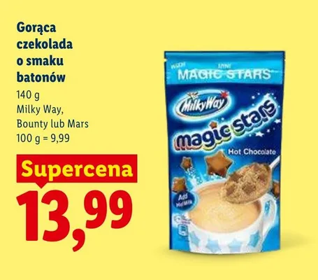 Gorąca czekolada o smaku batonów Milky Way promocja w Lidl