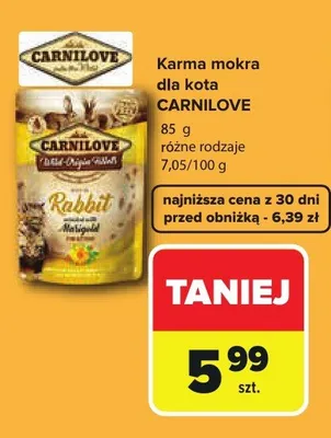 Karma mokra dla kota Carnilove promocja w Carrefour