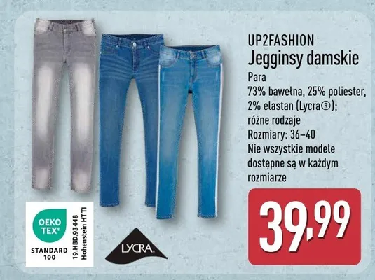 Jegginsy damskie promocja w Aldi